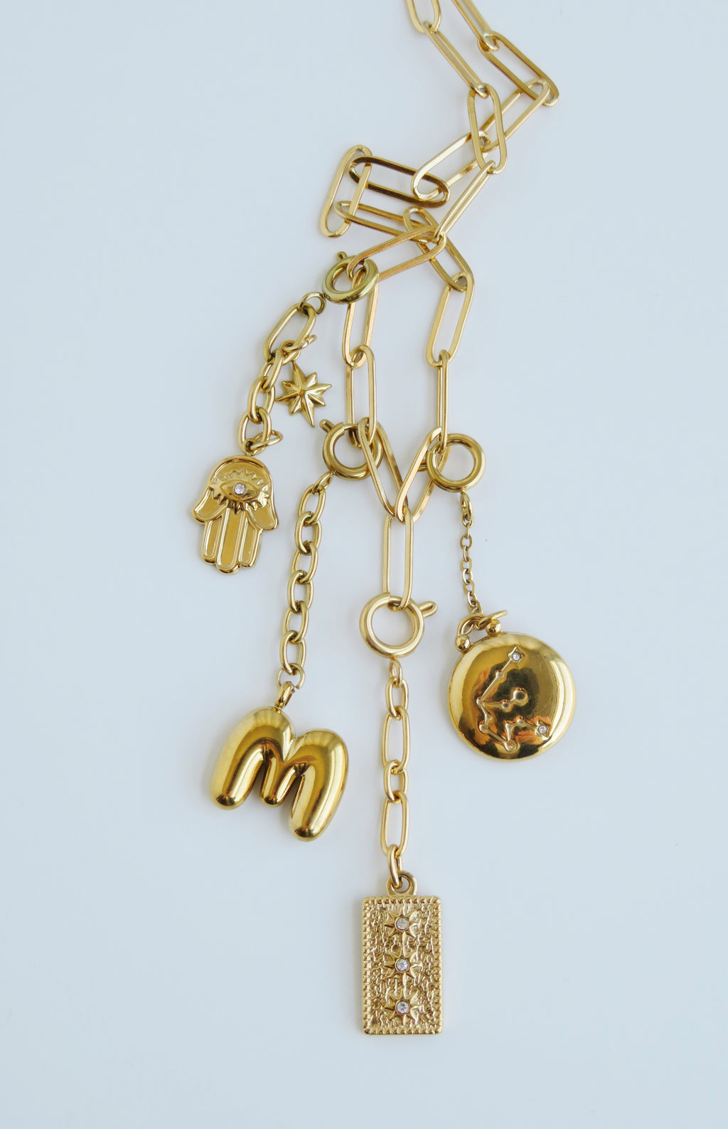 Balloon Initial Chain Charms - Spring Clasp