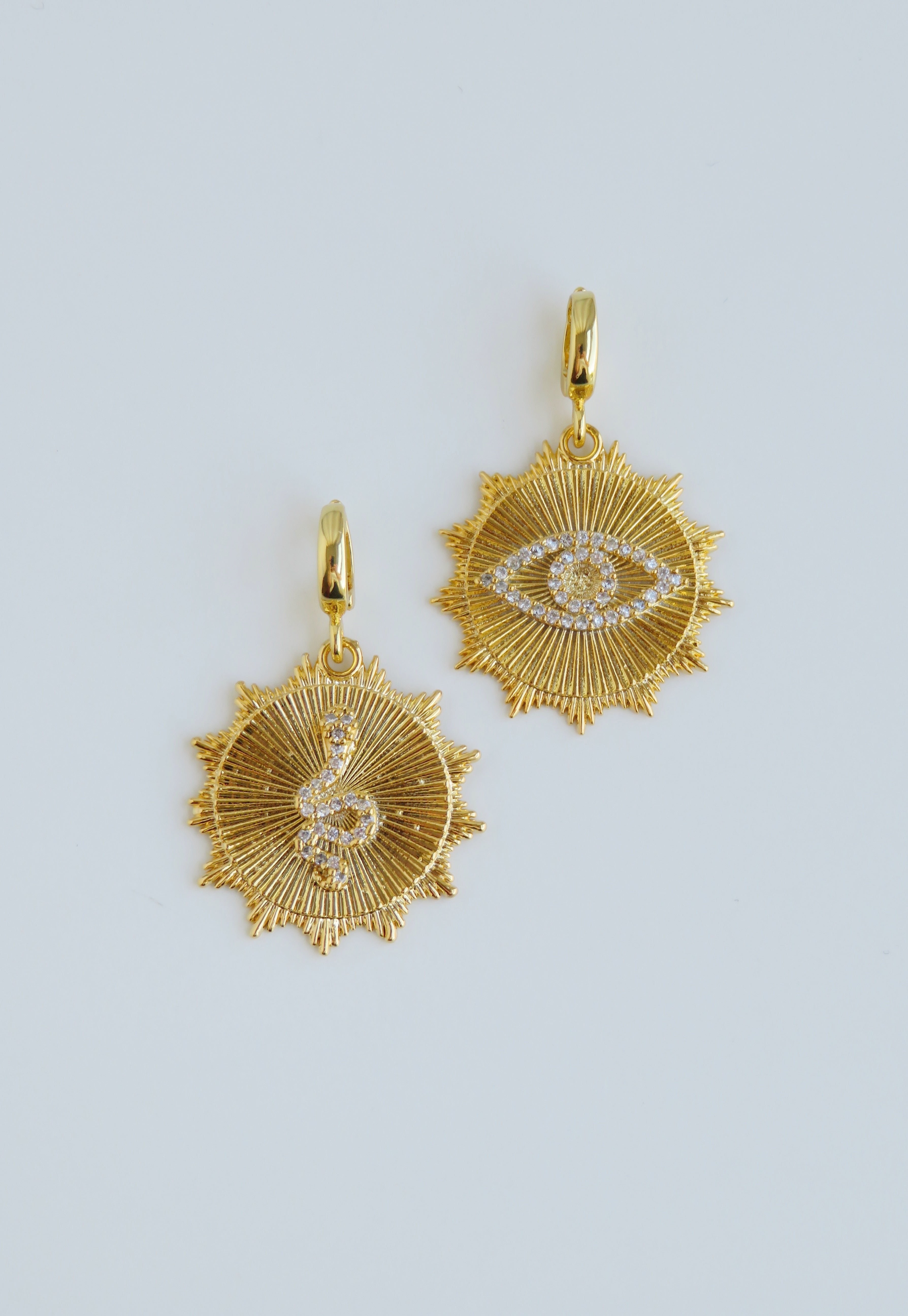 Sunburst Charms with Hinged Clasp