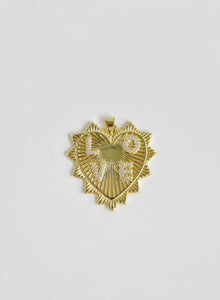 Spiked LOVE Heart Pendant