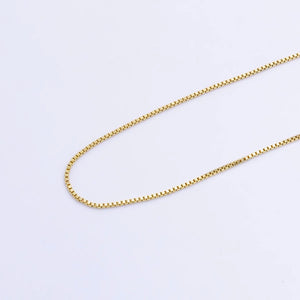 Andy Box Chain Necklace 16” - 18”