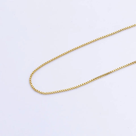 Andy Box Chain Necklace 16” - 18”