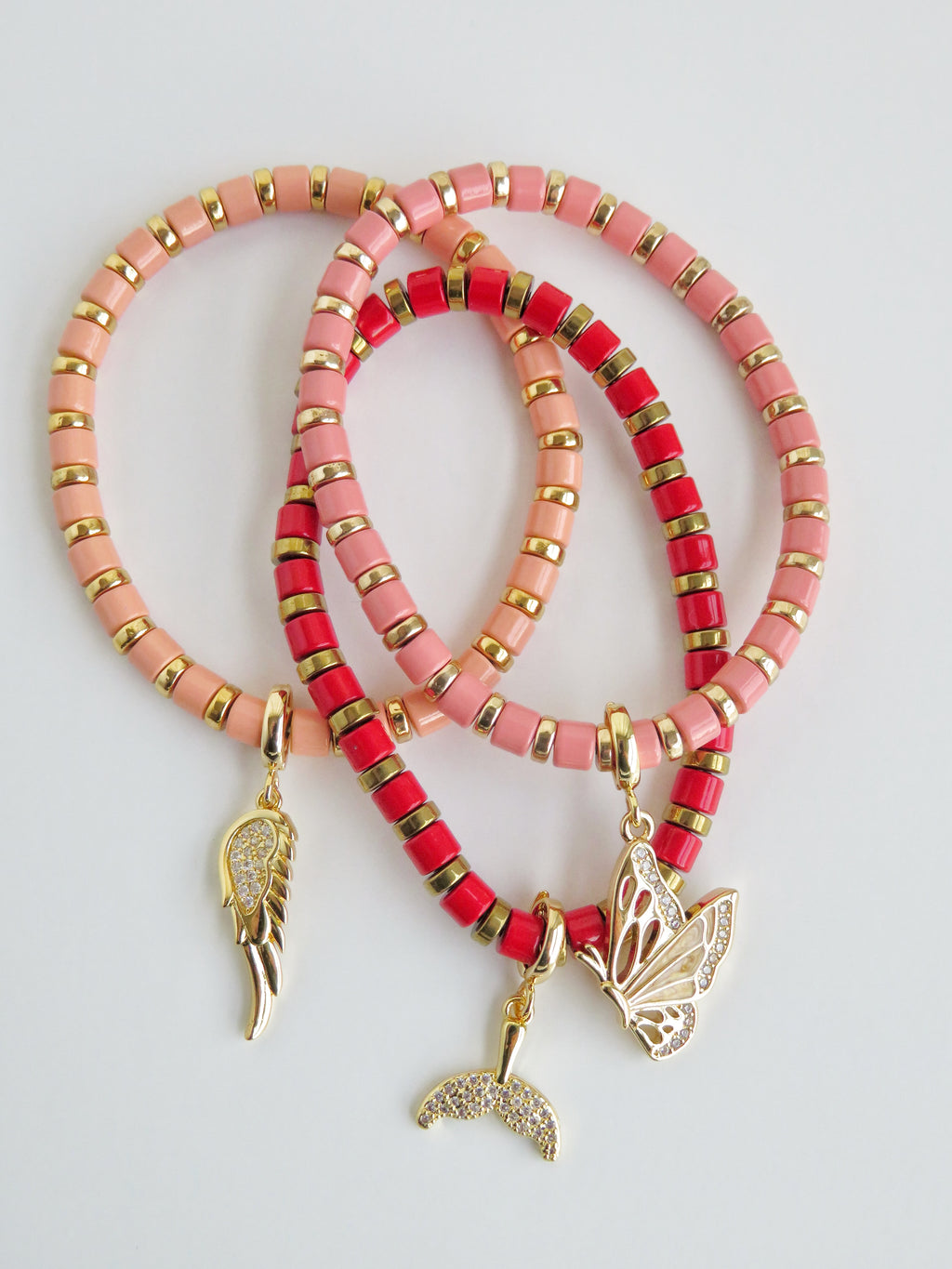 Enamel Stretch Bracelets  - Add Clip Charms