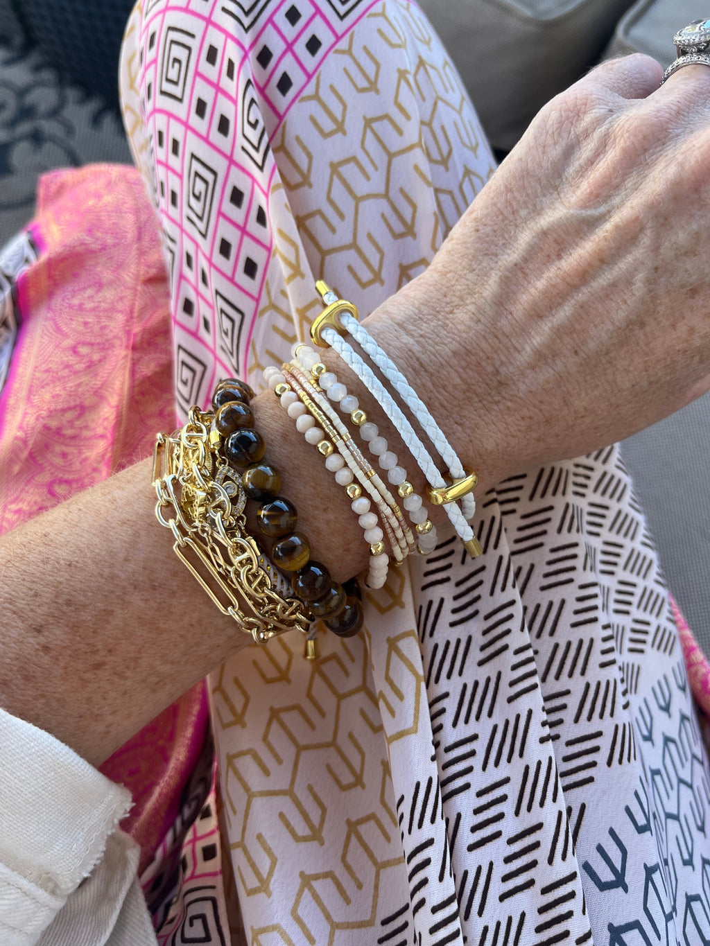 Styled Wrist Stack - Beaded Charm Bracelets