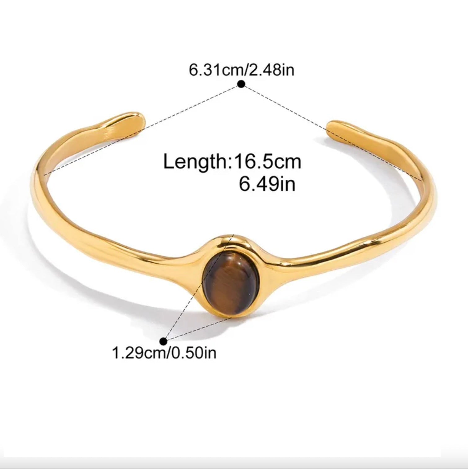 Natural Stone Cuff Bracelet