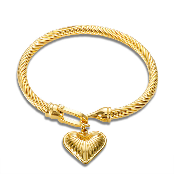 Clasp Charm Bangle