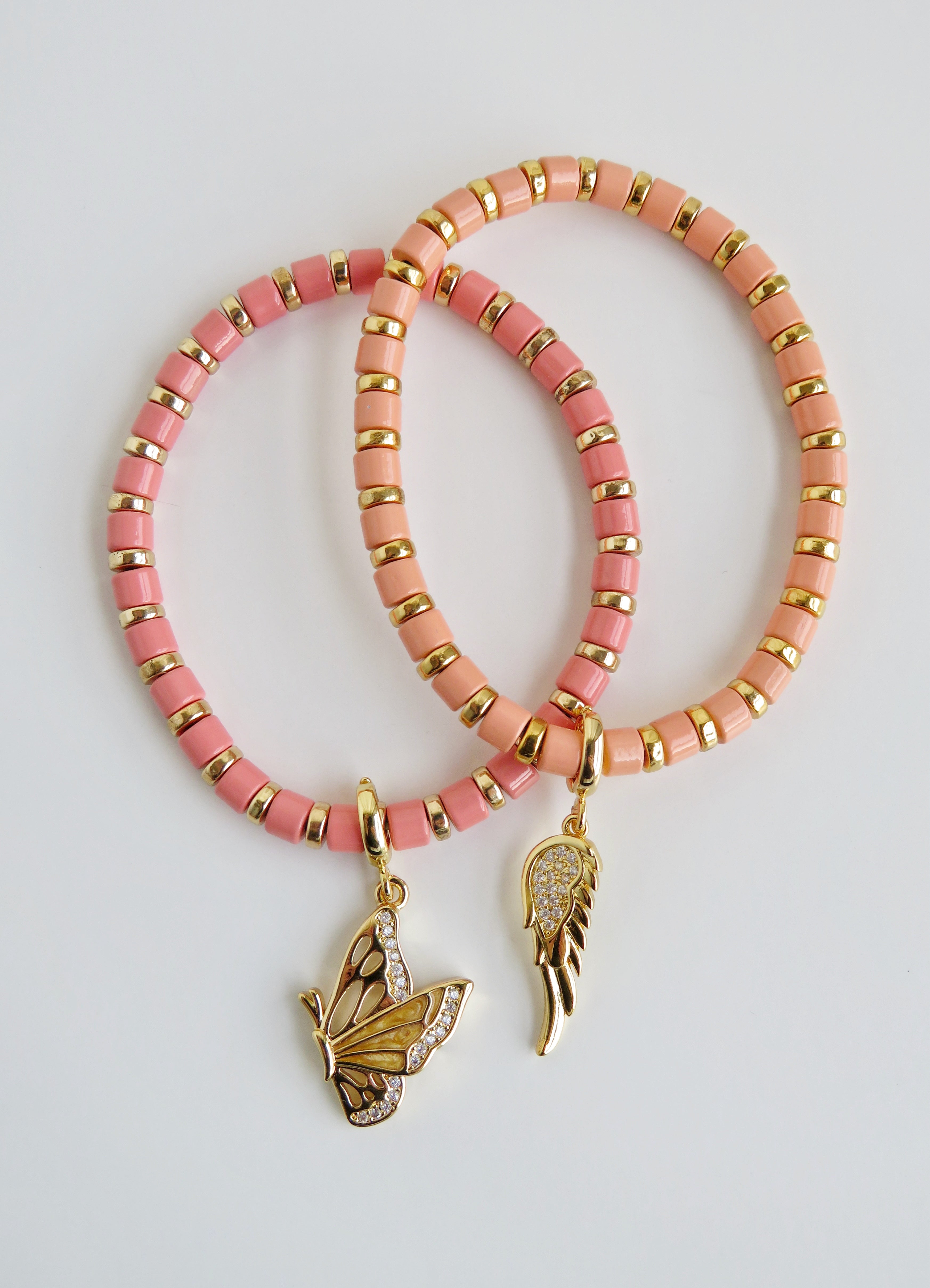 Enamel Stretch Bracelets  - Add Clip Charms