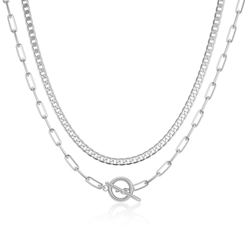 Double Layered Toggle Necklace