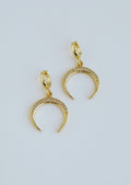 Diamond Crescent Charms with Hinged Clasp