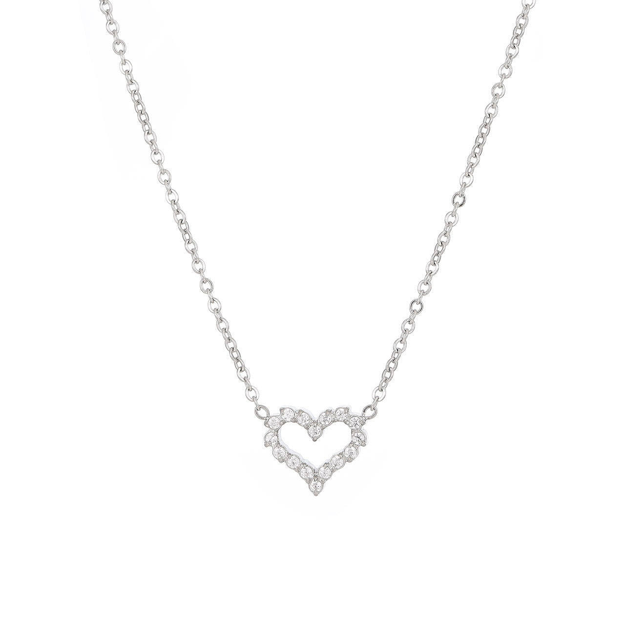 Petite Diamond Heart Necklace