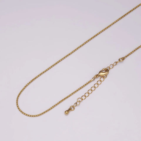 Ashlyn Box Chain Necklace - 18”