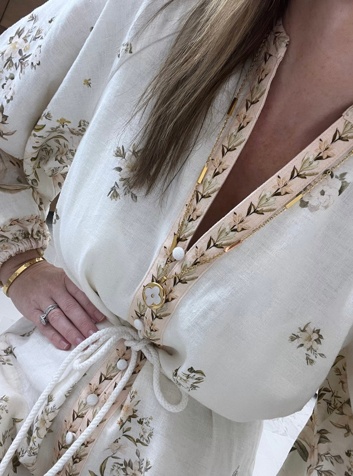 Golden Pearl Shell Clover Necklace - Love. Luck. Hope & Faith