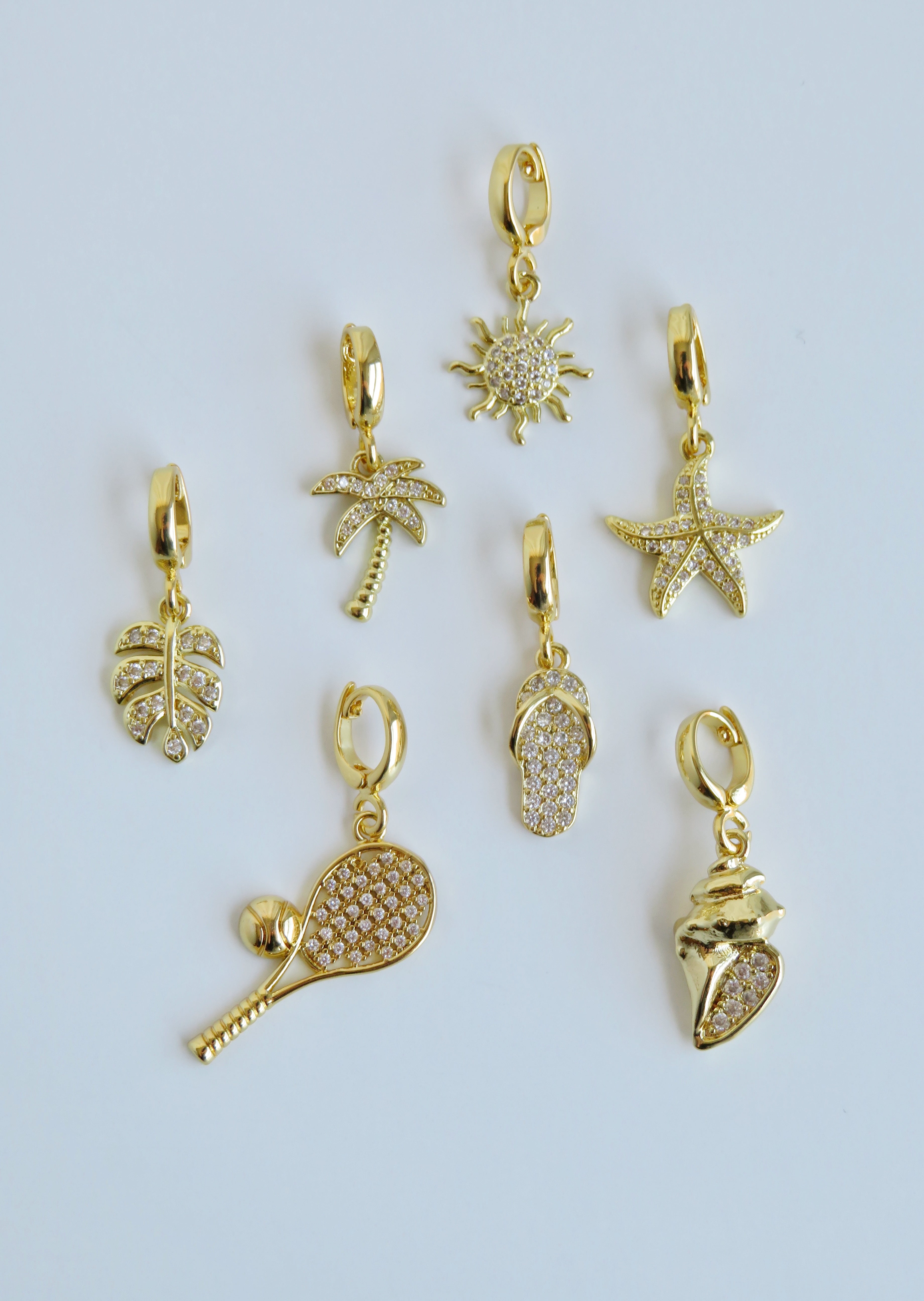 Summer Vibes Charms with Hinged Clasp
