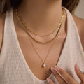 Layered Diamond Pendant Necklace