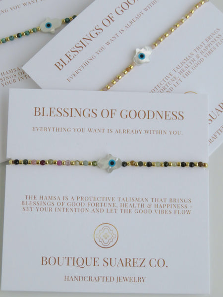 Pearl Hamsa Bracelet