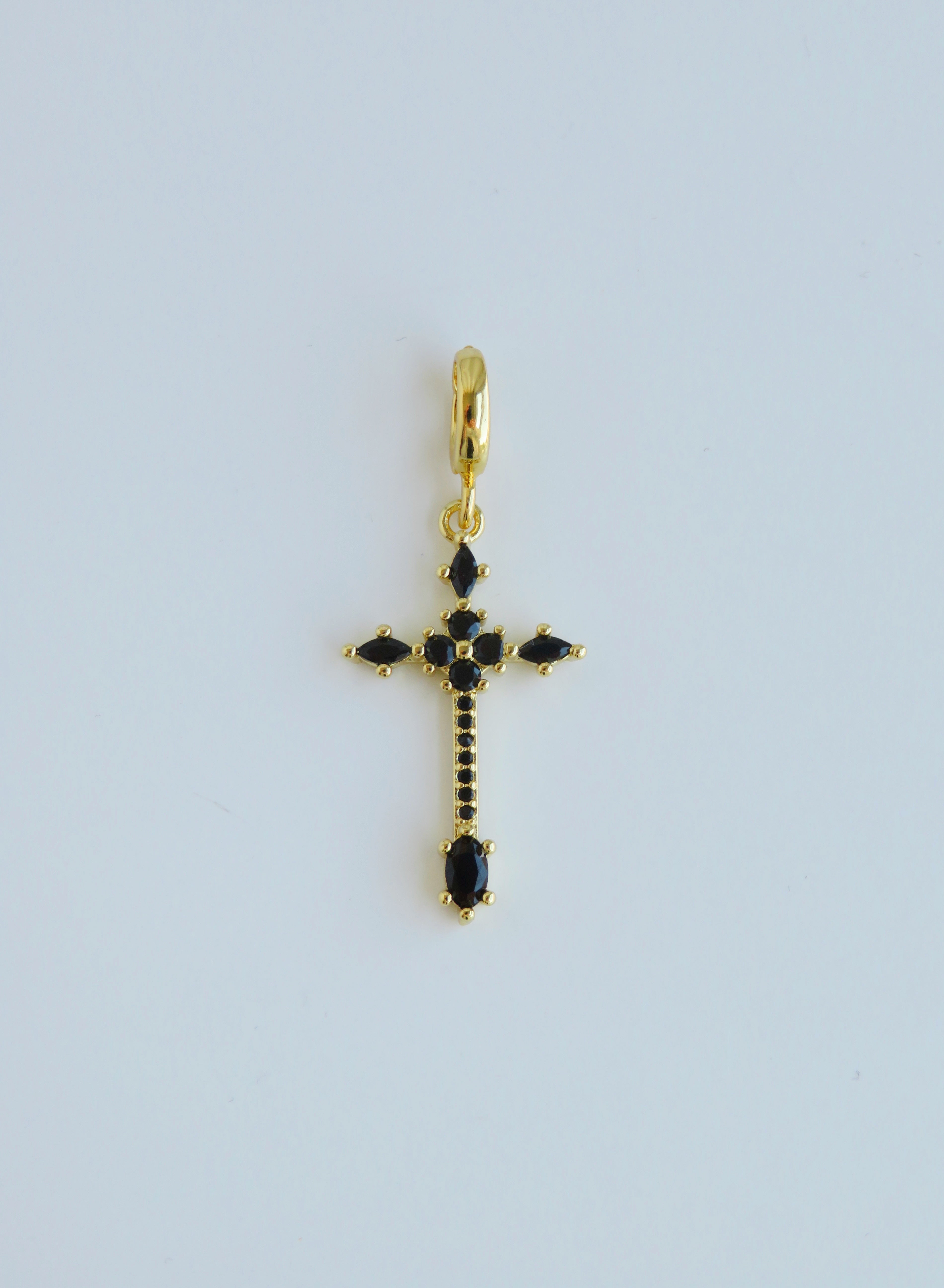 Holy Cross & Angel Wing Charms with Hinged Clasp