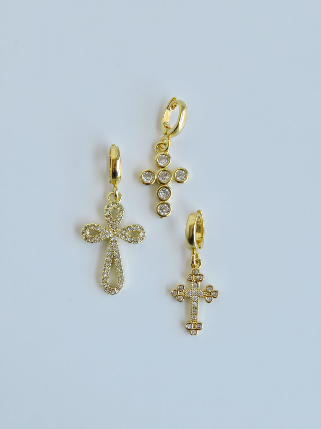 Divine Protection - Holy Cross Charms with Hinged Clasp
