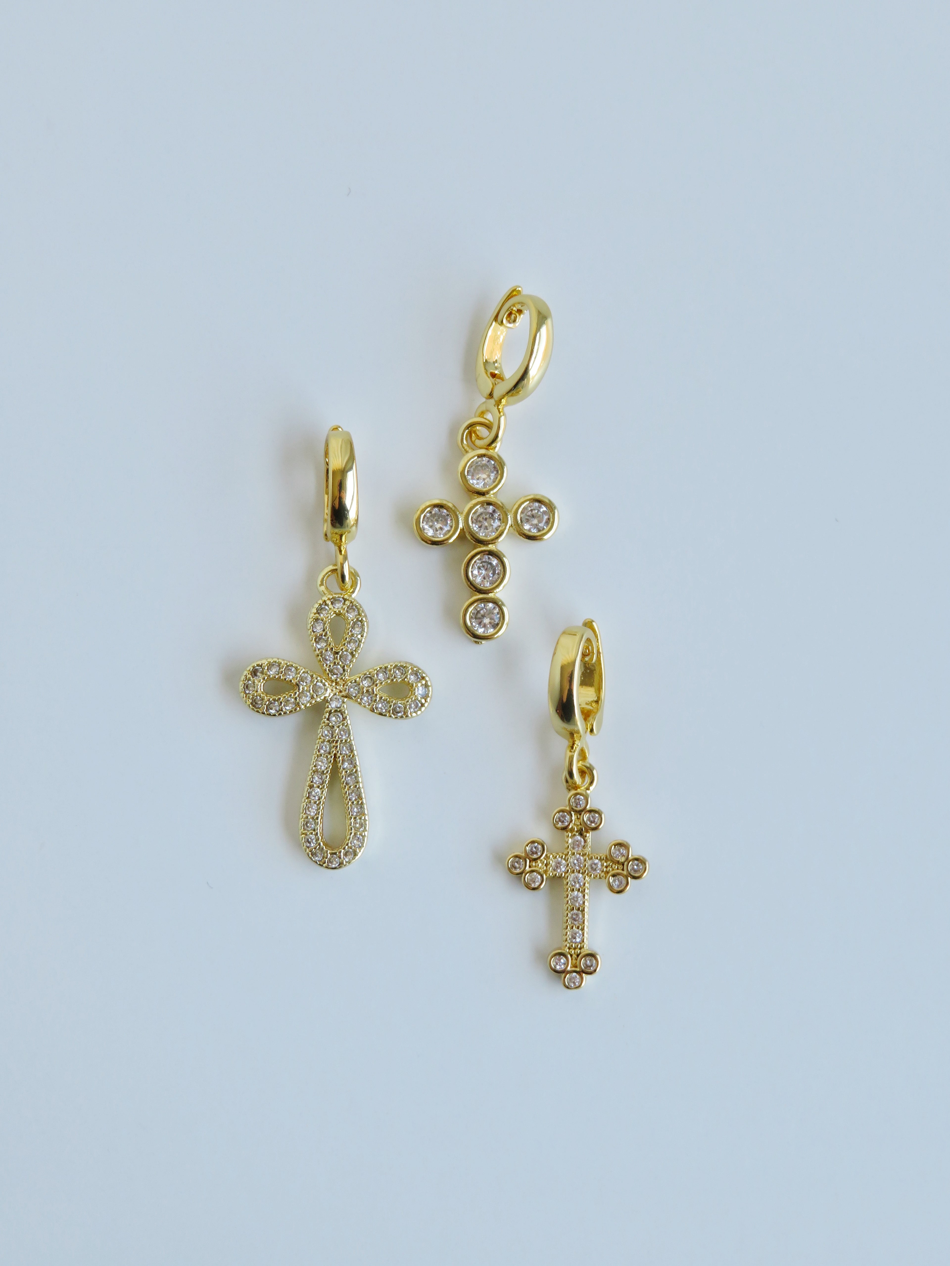 Divine Protection - Holy Cross Charms with Hinged Clasp