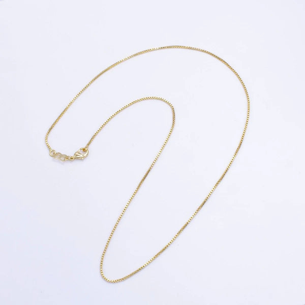 Andy Box Chain Necklace 16” - 18”