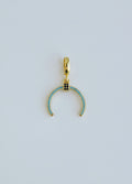 Turquoise Crescent Charms with Hinged Clasp