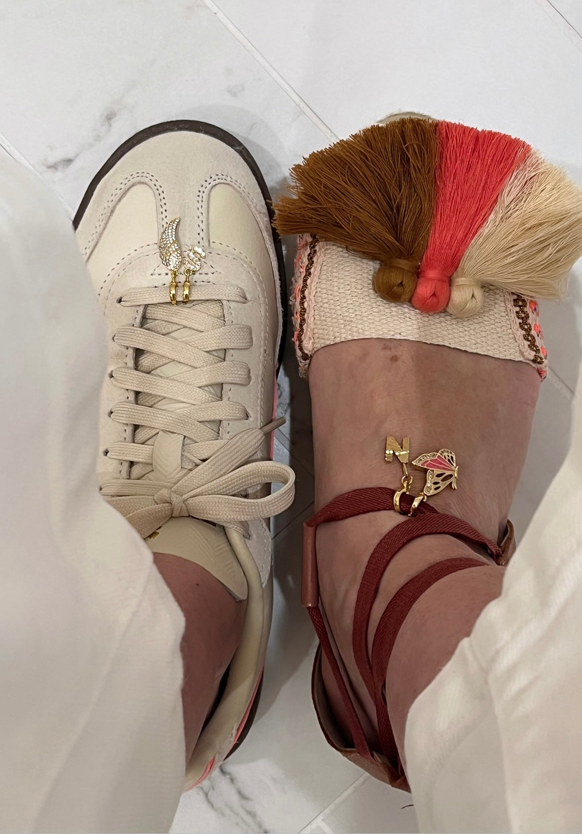 Groovy Initial Charms with Hinged Clasp