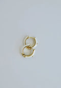 White Enamel Hoop Earrings