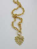 LOVE Heart Cable Necklace - 18k Gold Plated