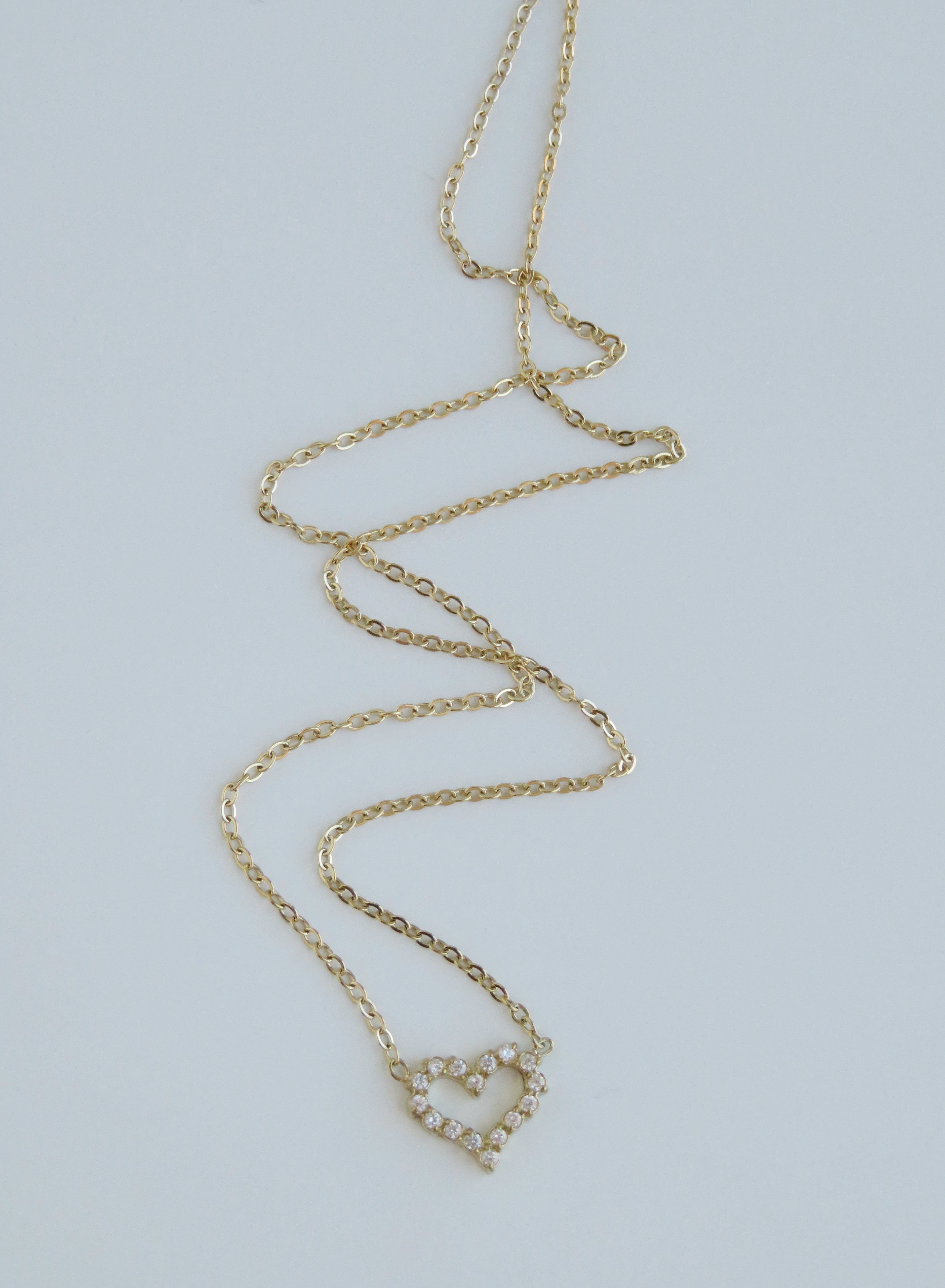 Petite Diamond Heart Necklace