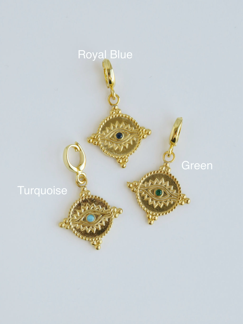 Ciara Evil Eye Charms with Hinged Clasp