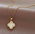 Pearl Shell Diamond Clover - Love. Luck. Hope & Faith