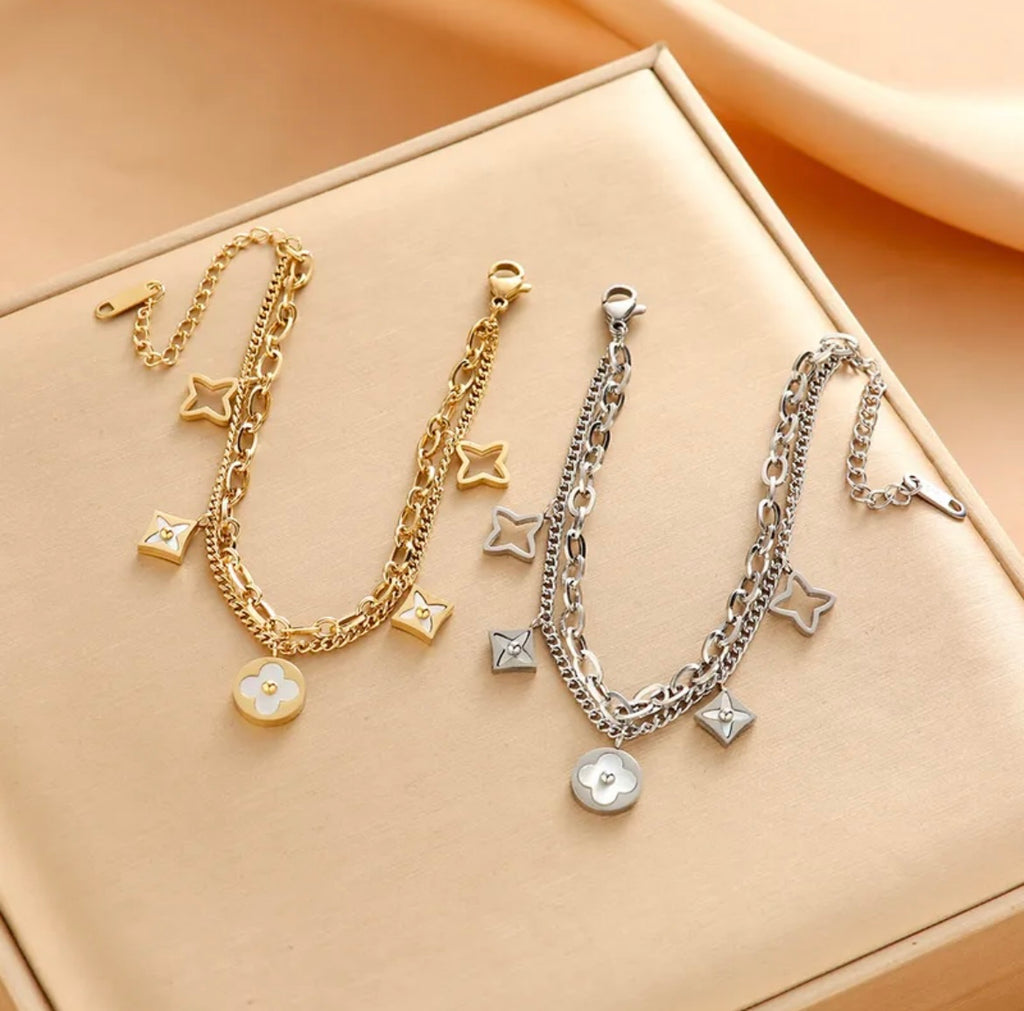 Keep The Faith Charm Bracelet - Love. Luck. Hope & Faith