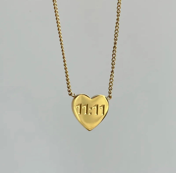 11:11 Heart Necklace