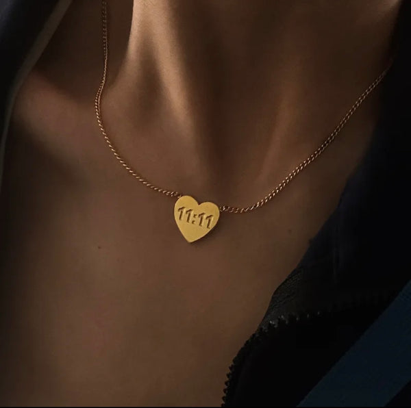 11:11 Heart Necklace