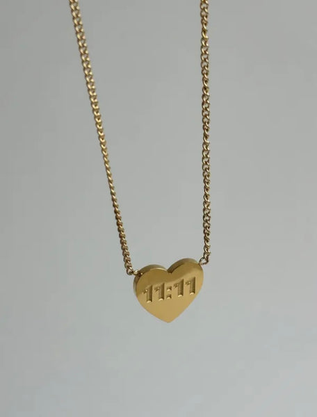 11:11 Heart Necklace