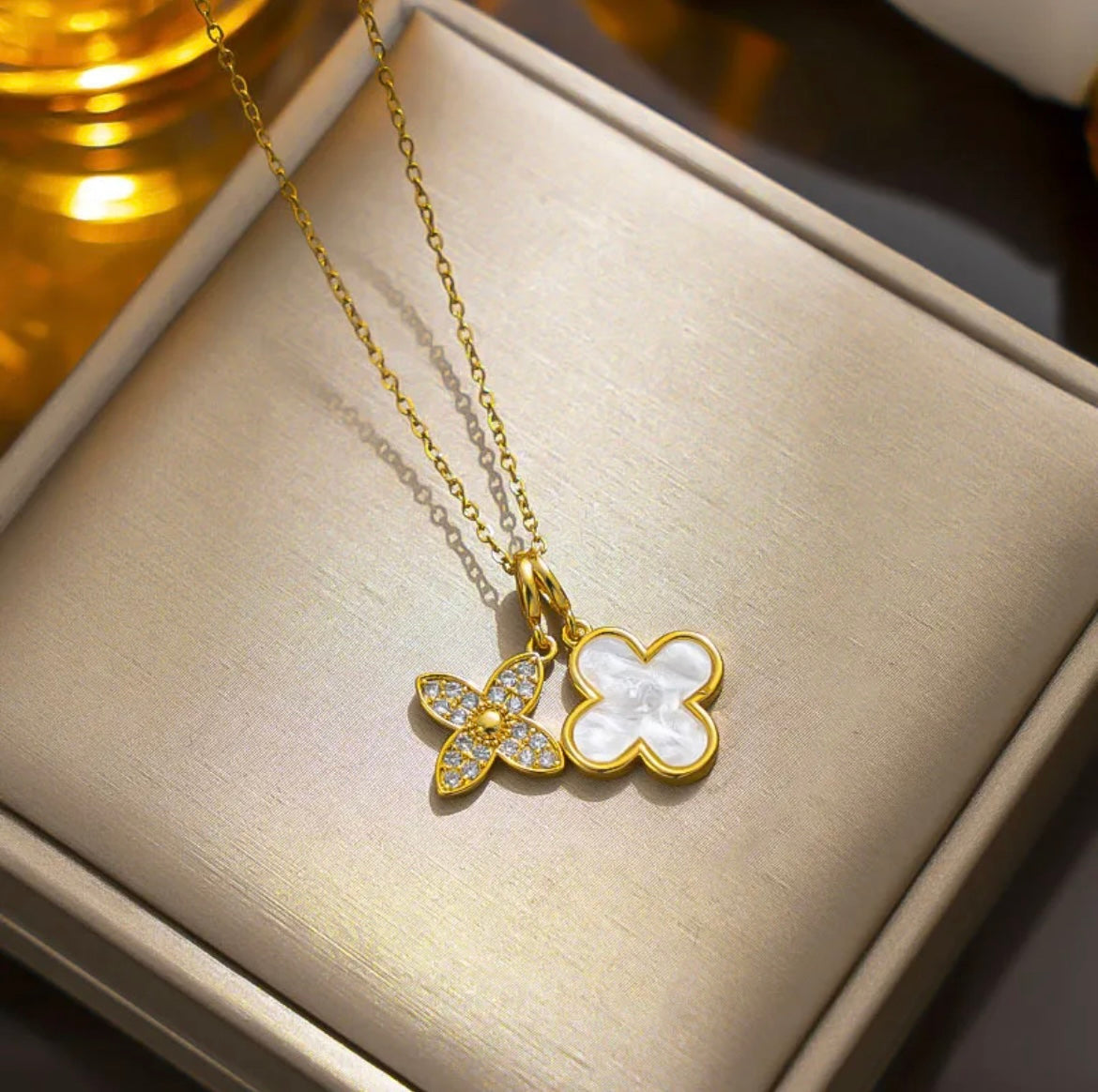 Clover Flower Necklace - Love. Luck. Hope & Faith