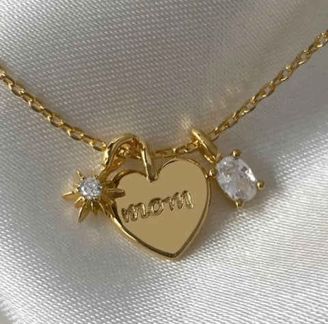 Mom Heart Necklace