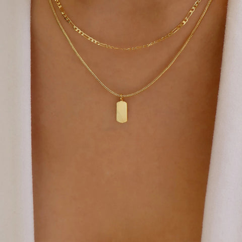 Layered Tag Necklace