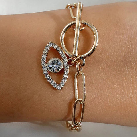 Diamond Eye Toggle Bracelet