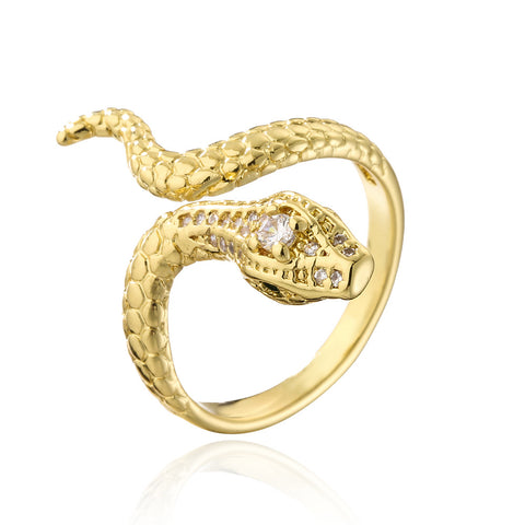 Diamond Head Serpent Ring