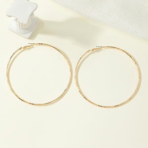Shimmer Gold Hoop Earrings