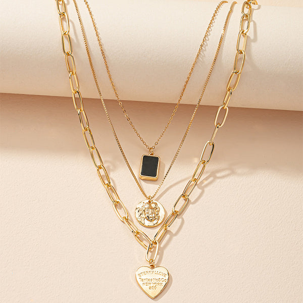 Layered Heart Necklace