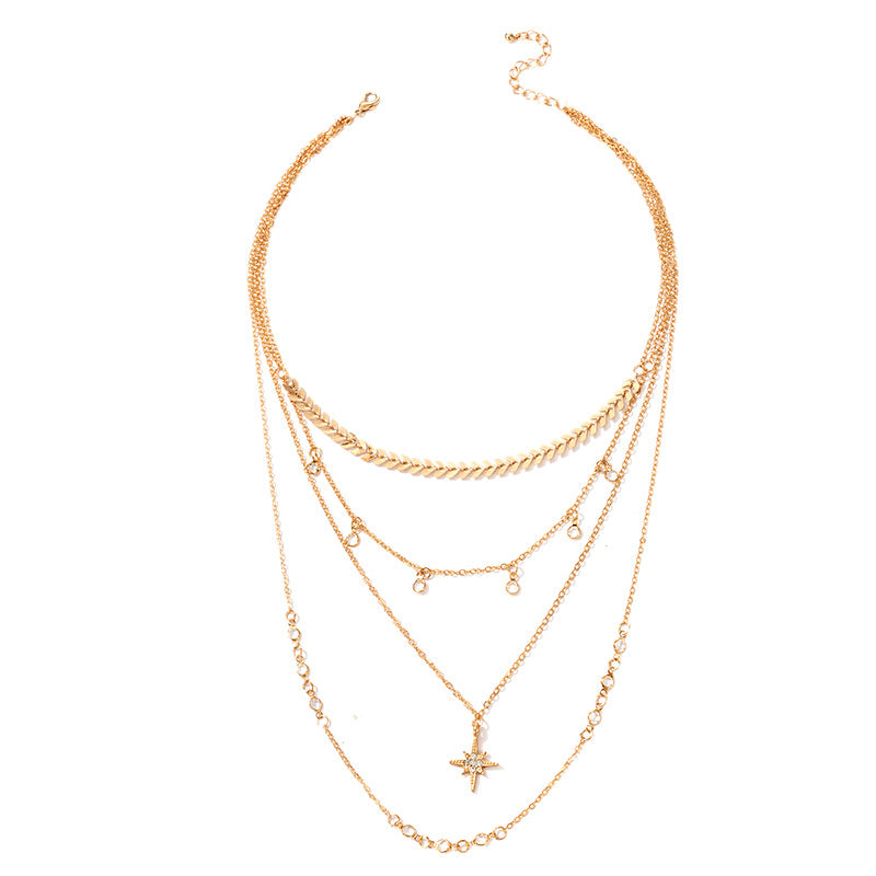 Dainty Layered Northstar Necklace