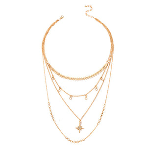 Dainty Layered Northstar Necklace
